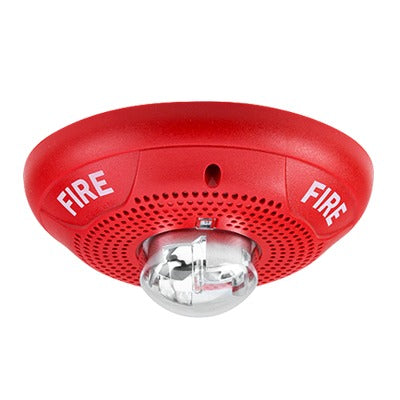 Bocina con LÃ¡mpara EstroboscÃ³pica para InstalaciÃ³n en Techo con ConfiguraciÃ³n EstroboscÃ³pica Seleccionable, Color Rojo