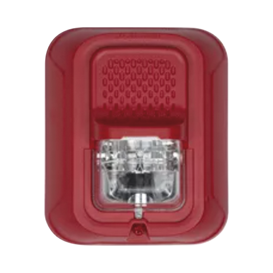 Sirena estrobo para pared color rojo , sin etiquetas