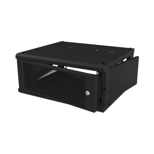 Gabinete de Pared Fijo, Con 4 Unidades de Rack, de 19 in, Fabricado en Acero, Puerta Perforada. | LINKEDPRO BY EPCOM