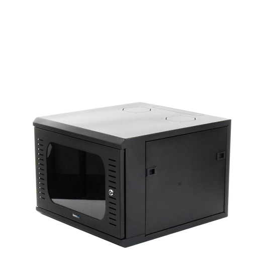 Gabinete para Montaje en Pared, con Puerta de Cristal Templado, con 6 Unidades de Rack, de 19in, Fabricado en Acero | LI