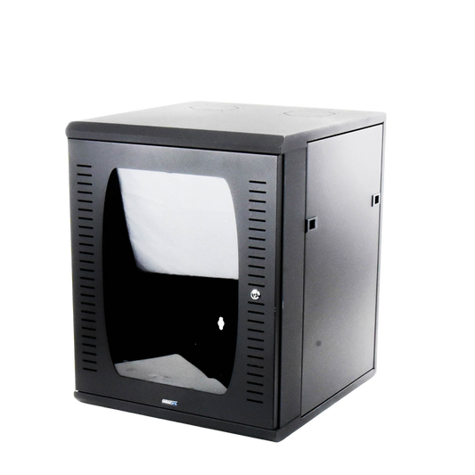 Gabinete para Montaje en Pared, 12 Unidades de Rack, de 19in, Puerta de Cristal Templado, Fabricado en Acero | LINKEDPRO