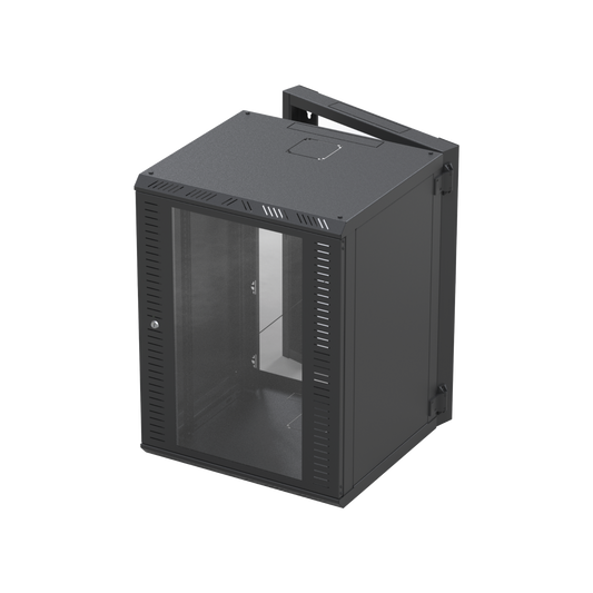 Gabinete Abatible para Montaje en Pared con Rack 19" de 16 Unidades con Vidrio de Seguridad | LINKEDPRO BY EPCOM