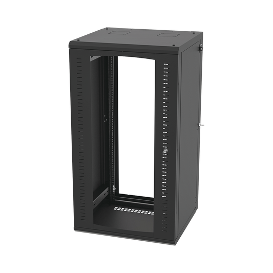 Gabinete Abatible de Pared (Con Marco Trasero) con Rack 19" de 24 Unidades. Ventana de Cristal Templado. | LINKEDPRO BY 