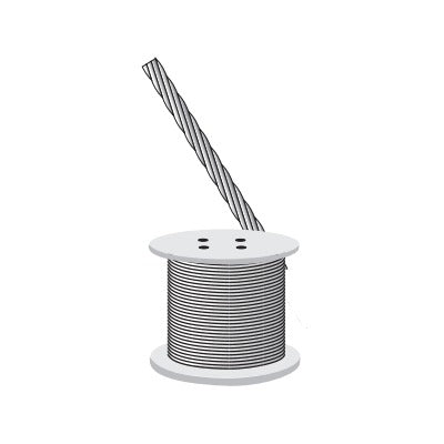 Retazo de 25 Metros, Retenida de 1/8" de Alta Resistencia, Galvanizado clase A.