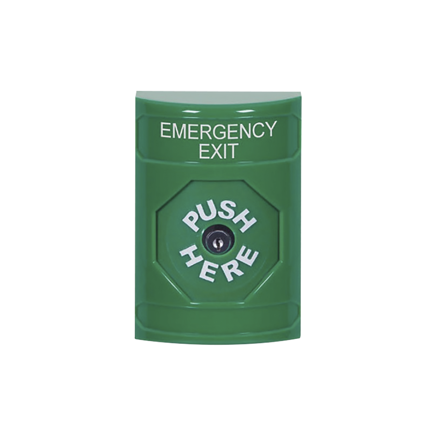 BotÃ³n de Salida de Emergencia, Texto en InglÃ©s, Restablecimiento con Llave