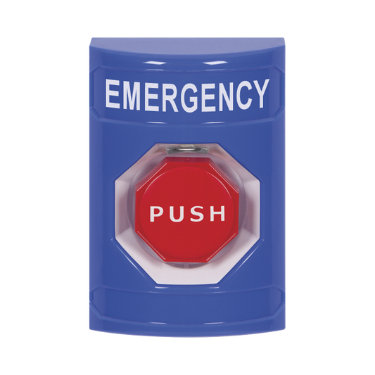 BotÃ³n de Emergencia, Texto en EspaÃ±ol, Policarbonato SÃºper Resistente, Momentaneo