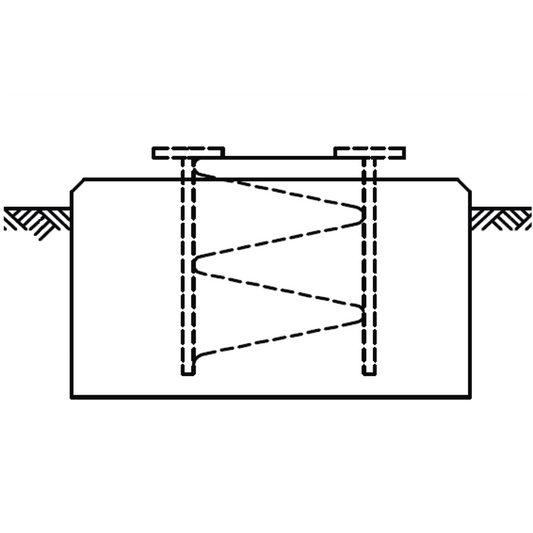 Anclaje tipo Base Corta para SecciÃ³n SSV5N (Incluida en torres SS050HD90K y SS040HD90K).