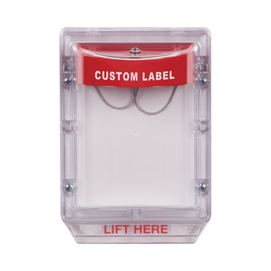 Cubierta Protectora de Policarbonato Serie Stopper II® , Con Bocina, Sin Espaciador, Montaje Empotrado, Etiqueta Personalizada