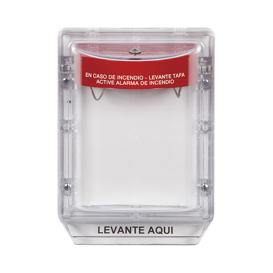 Cubierta Protectora de Policarbonato Serie Stopper IIÂ® , Con Bocina, Sin Espaciador, Montaje Empotrado, Etiqueta en EspaÃ±ol