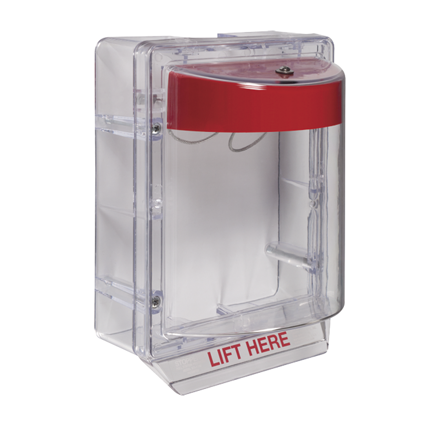 Cubierta Protectora Serie Stopper IIÂ® De Policarbonato, Con Bocina, Espaciador Transparente, Montaje en Superficie, Sin Etiqueta