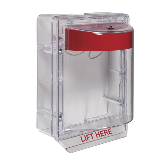 Cubierta Protectora Serie Stopper II® De Policarbonato, Con Bocina, Espaciador Transparente, Montaje en Superficie, Sin Etiqueta