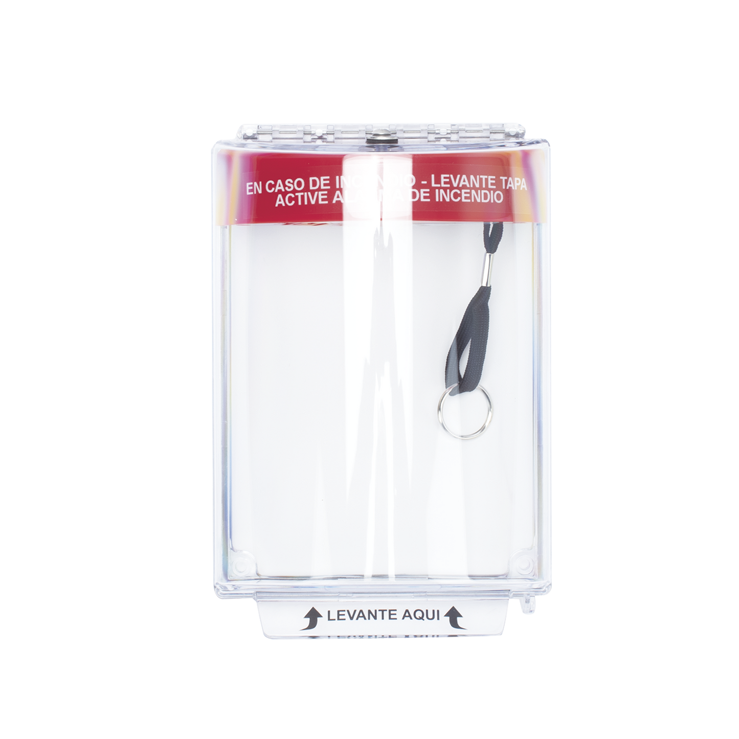 Cubierta Universal Transparente con Sirena, Texto de Incendio en EspaÃ±ol