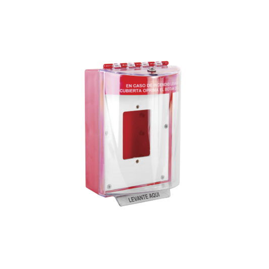 Cubierta Universal con Espaciador y Placa de Montaje, Texto de Incendio en EspaÃ±ol