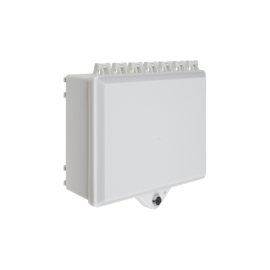 Gabinete de Policarbonato Blanco SÃºper Resistente, para Uso en Interior o Exterior, Cerradura con Llave