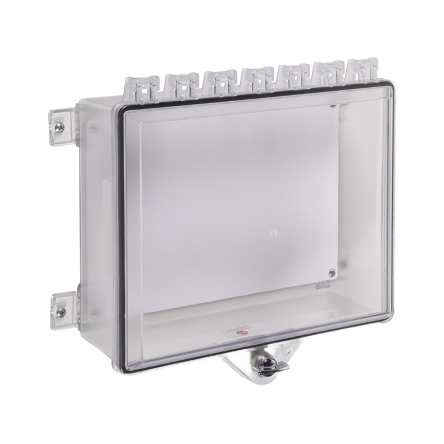 Gabinete de protección tipo 4X con placa trasera y bloqueo de pulgar - Transparente