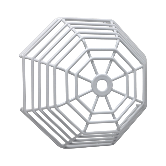 Rejilla de acero Web Stopper® para protección de detectores de humo de vandalismo y accidentes. Bajo perfil, montaje en superficie