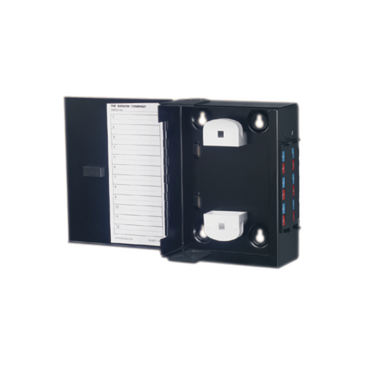 Mini Caja de ConexiÃ³n de Fibra Ã“ptica, Para Montaje en Pared, Hasta 48 Puertos LC (Acepta Dos Placas Acopladoras), Color Negro