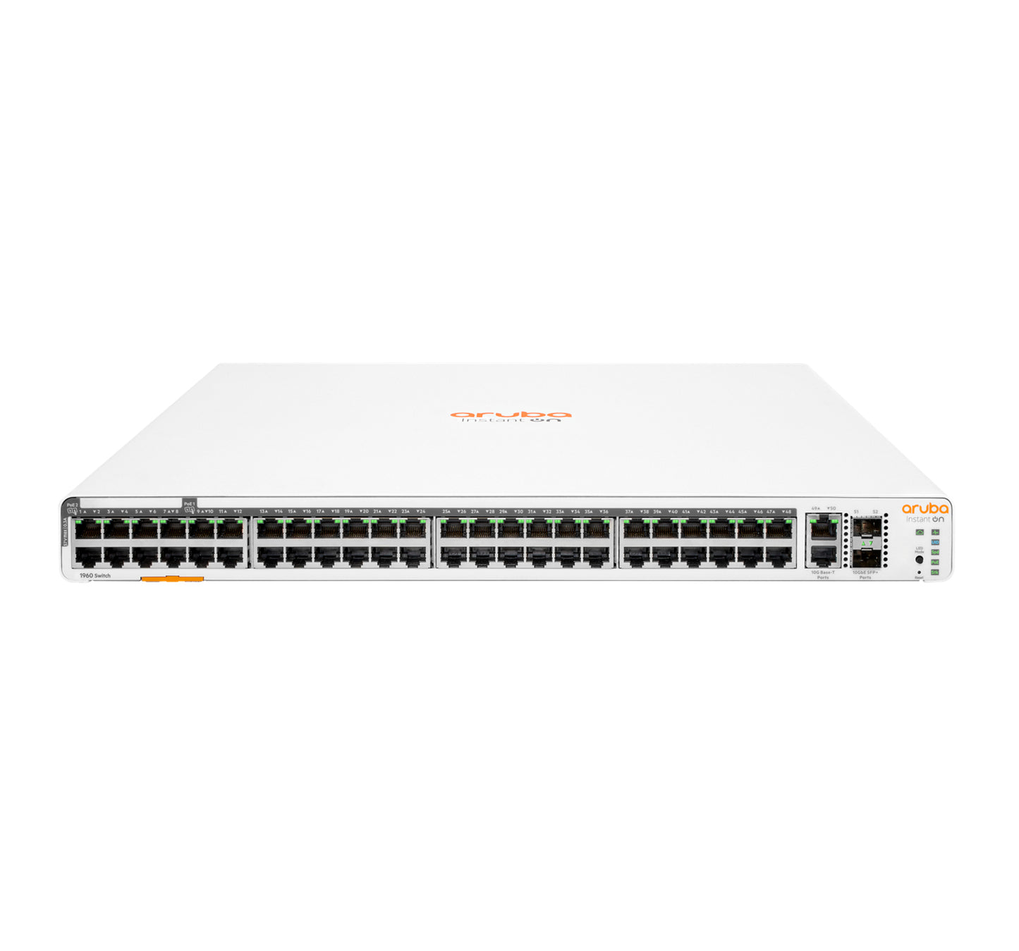 48x puertos RJ-45 10/100/1000 PoE (CL4 y CL6), 2x puertos SFP+ 10 GbE, 2x puertos 10GBASE-T, 176 Gbps, PoE 600 W