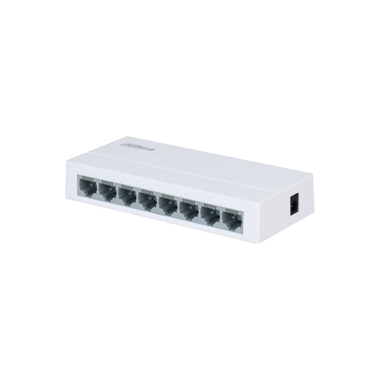 DH-PFS3008-8ET-L Switch para Escritorio 8 Puertos Fast Ethernet, 10/100, Capa 2, switching 1.6 Gbps, Velocidad de Reenvio de Paquetes 1.19 Mbps