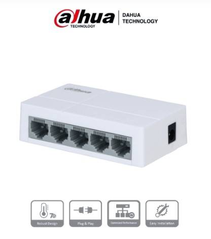 Switch para Escritorio 5 Puertos/ Fast Ethernet 10/100/ Diseño Compacto/ Capa 2/ Switching 1 Gbps/ Velocidad de Reenvio de Paquetes 0.744 Mbps