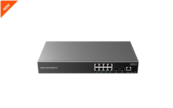 Switch Administrable Capa L2+, 8 ptos Gigabit + 8 SFP, PoE hasta 120W de salida, compatible con GWN Cloud