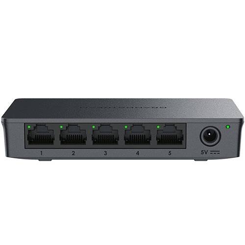 Switch No Administrable de 5 puertos Gigabit, compatible con GWN Cloud , carcasa de plastico