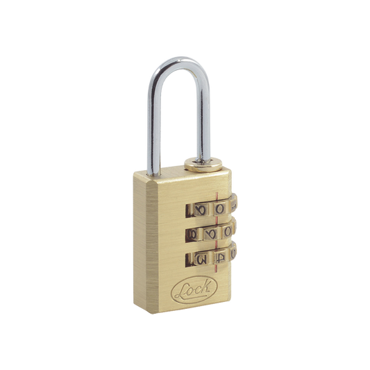 Candado de LatÃ³n de CombinaciÃ³n Maletero Programable/ Medida 20 mm / Nivel de seguridad 3 / Discos Programables.