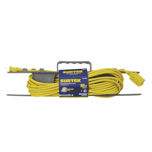 ExtensiÃ³n elÃ©ctrica de Uso Rudo 4 metros / 127 V CA 10 A MÃ¡ximo / Color Amarillo.