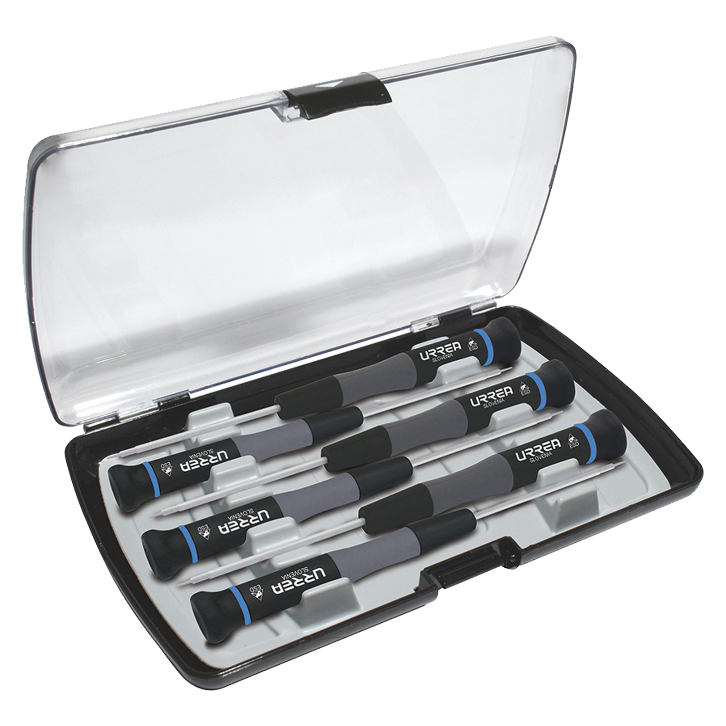 Juego de 6 destornilladores ESD torx en caja plÃ¡stica de precisiÃ³n