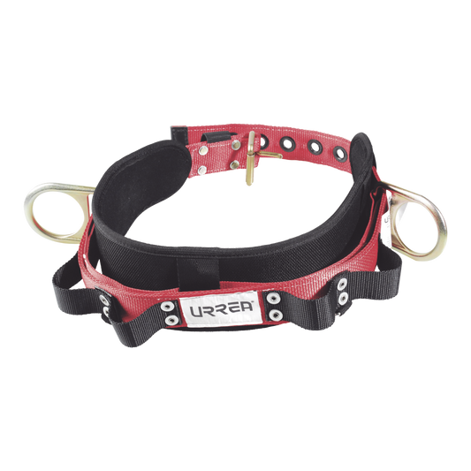 CinturÃ³n para liniero, talla 40, con bandas para porta herramientas y dos anillos tipo D.