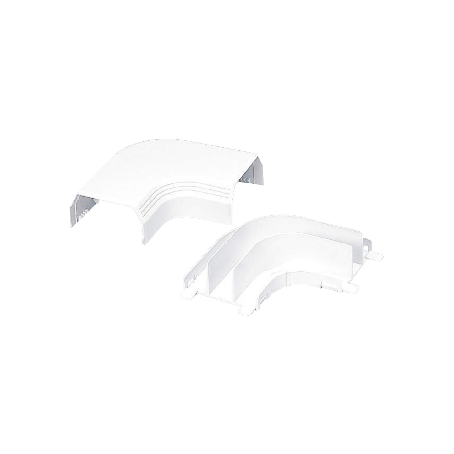 Curva de radio controlado, para uso con canaleta T45, Material PVC RÃ­gido, Color Blanco Mate