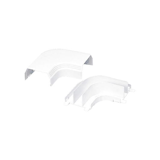 Curva de radio controlado, para uso con canaleta T45, Material PVC RÃ­gido, Color Blanco Mate