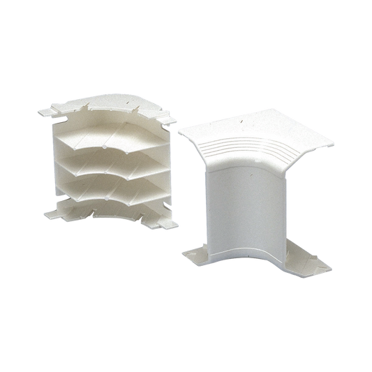 Esquinero interior, para uso con canaleta T70, Material PVC RÃ­gido, Color Blanco Mate
