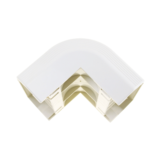 Esquinero exterior, para uso con canaleta T70, Material PVC RÃ­gido, Color Blanco Mate