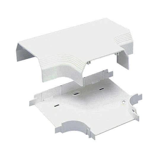 Accesorio en "T", para uso con canaleta T70, Material PVC RÃ­gido, Color Blanco Mate
