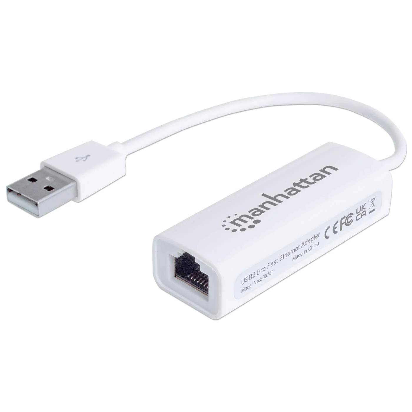 506731 Adaptador Fast Ethernet USB de Alta Velocidad 2.0, Añada una conexión de red a su PC sin necesidad de abrirla.