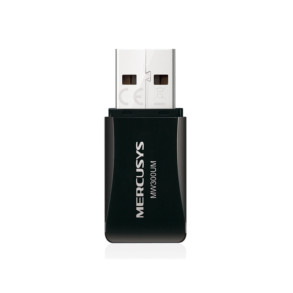 ADAP. MINI USB INALÁMBRICO DE 300MBPS MERCUSYS MW300UM PARA CONECTAR MÁS DISPOSITIVOS DE MANERA CONFIABLE