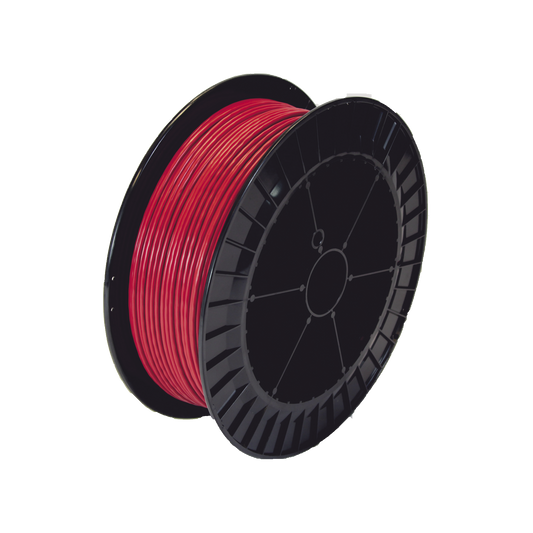 Bobina de 152 Metros de Cable Detector de Calor, Temperatura Fija 68 grados Celsius, Recubrimiento de Nylon Rojo para Aplicaciones en Exterior, con GuÃ­a Acerada