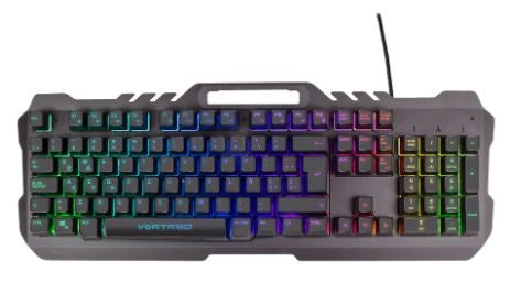 Teclado Gaming VORTRED V-930426, USB, Español, Negro, RGB