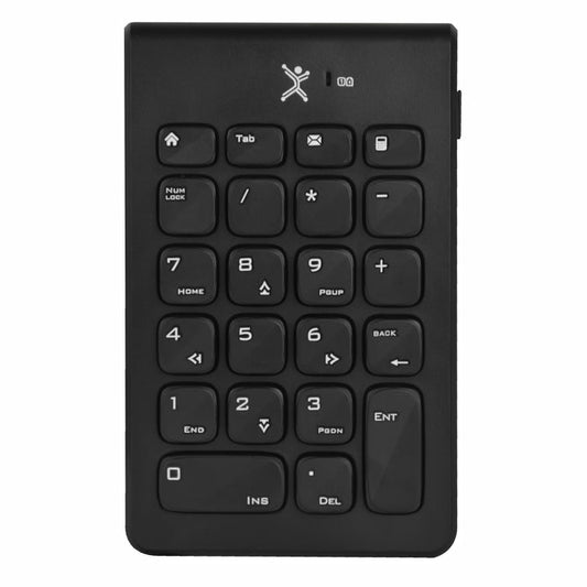 Teclado Numérico Inalámbrico NUMBRA PC-201106, diseño portátil, ligero y delgado es el complemento ideal para tu laptop, teclado 1.5 Vcc 40mA (1 batería AA