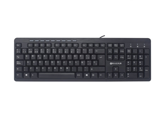 Teclado Multimedia Naceb Technology NA-0109, Estándar, Negro, Alámbrico