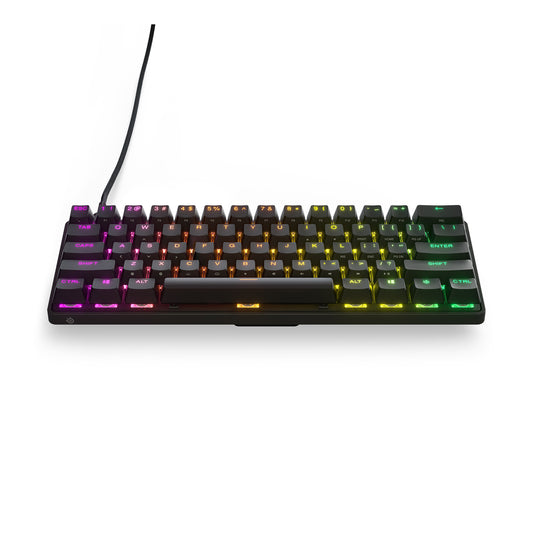 Teclado mecánico para Juegos SteelSeries Apex Pro Mini.El Teclado más rápido del Mundo. Desempeño Ajustable. Factor de Forma Compacto 60% – RGB – Teclas PB