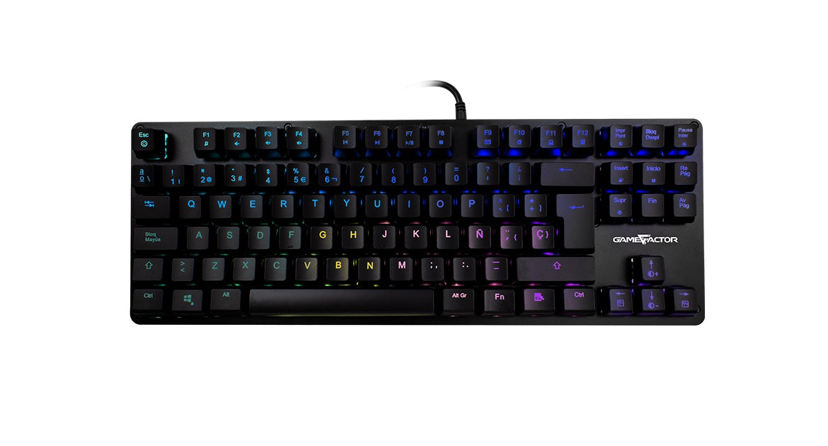 Teclado Mecánico VORAGO KBG500-BL, Alámbrico, Español, Negro, RGB