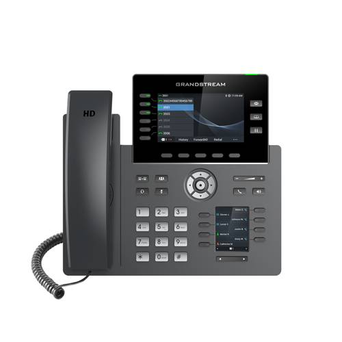 Telefono IP grado operador de 6 lineas con 6 cuentas SIP, WiFi, Dos pantallas LCD, Bluetooth,  GDMS, Gigabit con Poe