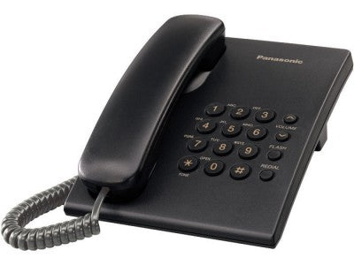 Teléfono analógico PANASONIC KX-TS500MEB, Analógica, Escritorio/pared, Negro