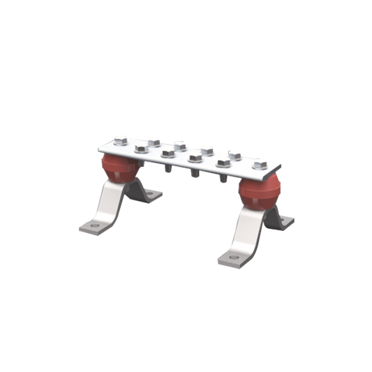 Barra de Unión de Aluminio de 8 Contactos 2" x 8" x 1/4"  (50.8 x 203.2 x 6.35 mm)