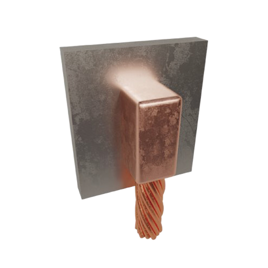 Molde para Soldadura ExotÃ©rmica para Cable 4/0 AWG a Superficie de Acero en Vertical a 90Â°