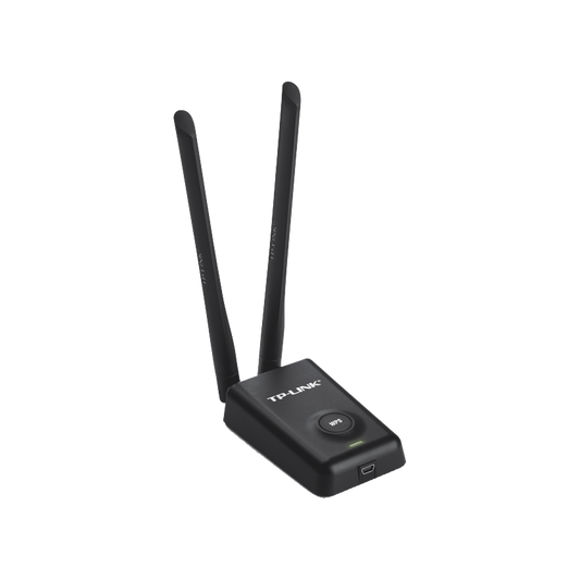 Adaptador de alta potencia USB  inalÃ¡mbrico N 300 Mbps 2.4 GHz con 2 antenas externas de 5 dBi