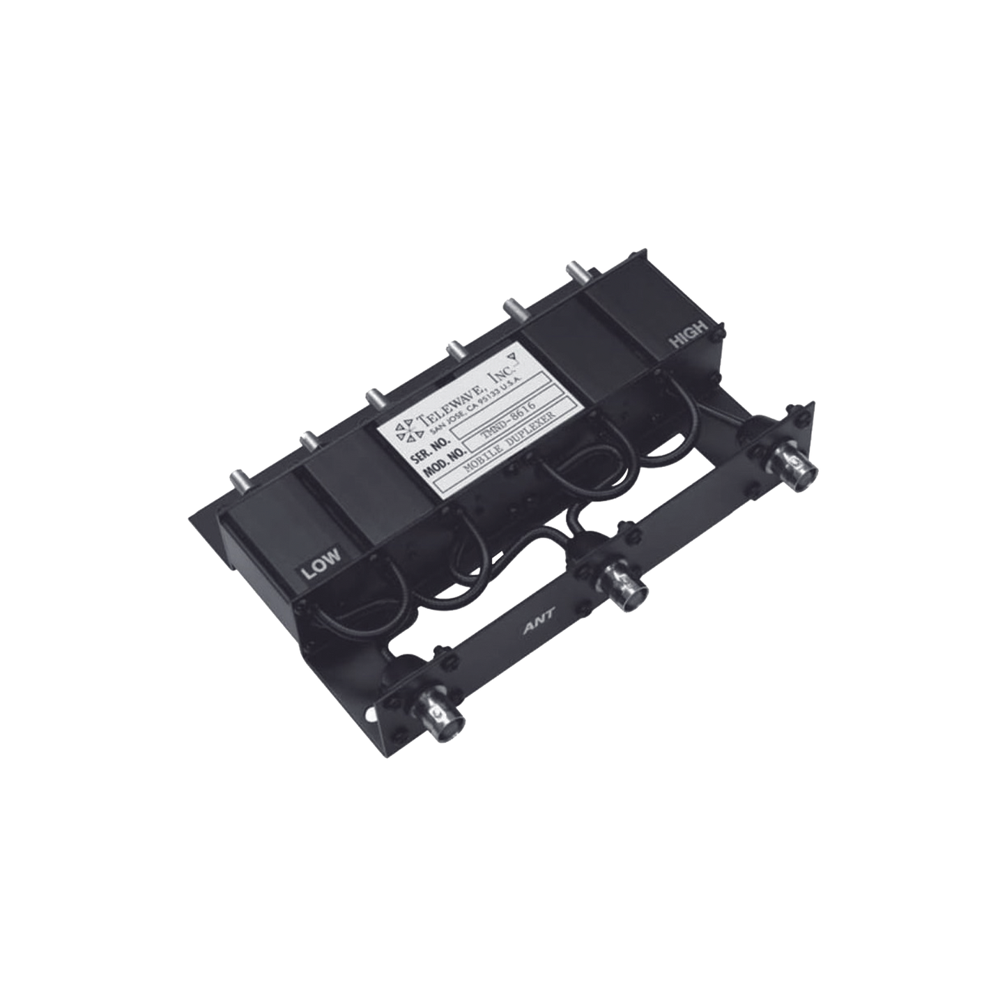 Duplexer Compacto MÃ³vil, 806-869 MHz, 5/10 MHz Sep., 50 Watt, 70 dB, Rechazo de Banda,