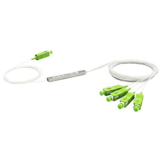 Splitter (Divisor Ã“ptico) tipo PLC, 1x4, conectores SC/APC